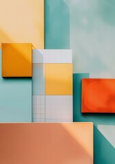 Fototapeta premium Abstract Colorful Geometric Shapes Background