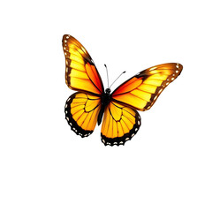 Obraz premium Butterfly flying isolated on transparent background with clipping path. Beautiful insect.