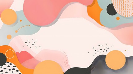 Abstract Pastel Shapes Background