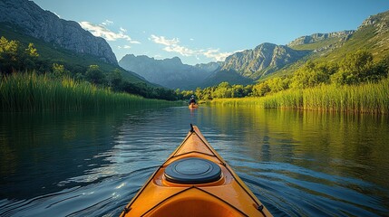 Kayaking in Mountains