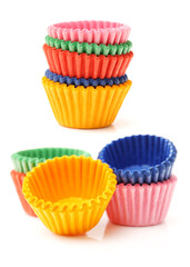 cupcake liners isolated on white background