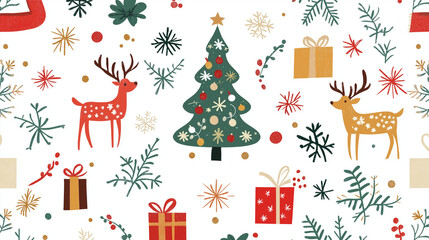 Naklejka premium seamless pattern with christmas trees