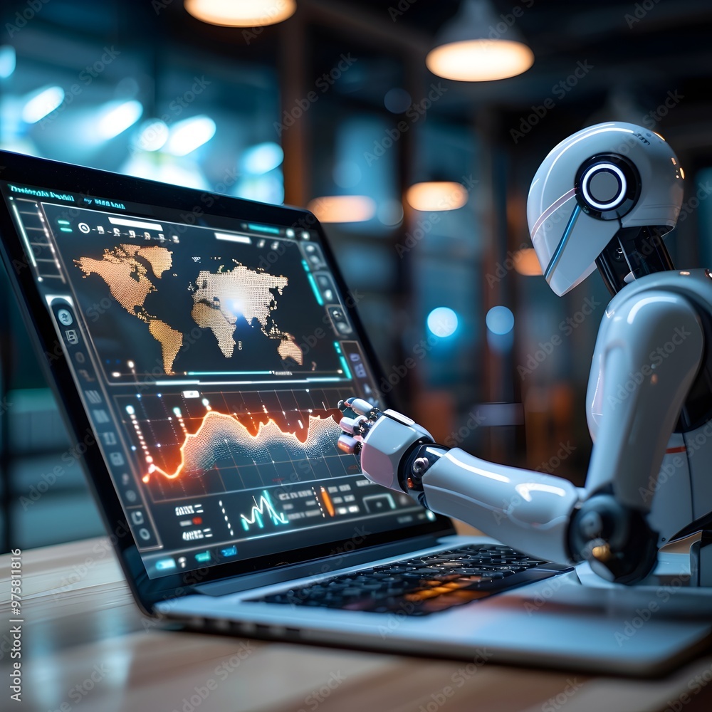 Poster advanced ai powered credit scoring system evaluating financial applications