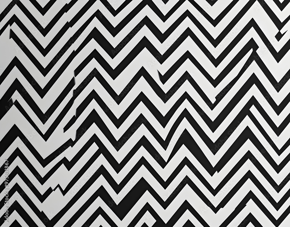 Poster black zig zag pattern background. white background skew position
