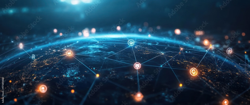 Poster global network connectivity: a visual representation of the interconnected world