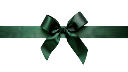 Green ribbon and bow transparent background