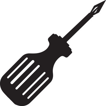 recommend clip art: Screwdriver silhouette vector without background