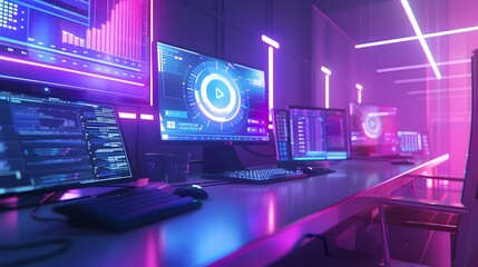 Futuristic Virtual Workspace with Seamless for Immersive Remote Work Experience