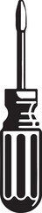 Screwdriver silhouette vector without background