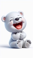 3D lachendes Eisb&auml;r Baby