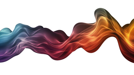Obraz premium Gradient colored wave form on transparent background