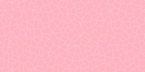 Light pink abstract broken glass geometric retro tiles seamless patter crystalize isolated decorative quartz vintage background.