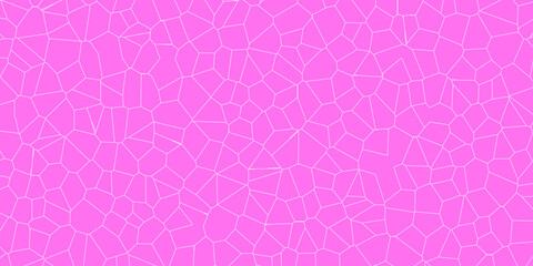 Pink abstract voronoi diagram retro tiles pattern broken glass  geometric shapes crystalize quartz seamless pattern vintage vector background.
