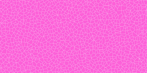 Pink abstract voronoi diagram retro tiles pattern broken glass  geometric shapes crystalize quartz seamless pattern vintage vector background.