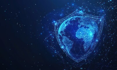 Obraz premium Global Security: A Futuristic Abstract Representation
