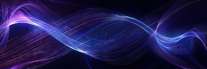 Indigo Infinity: An infinite loop of indigo lines stretching out against a dark background, conveying a sense of depth and sophistication.