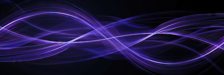 Naklejka premium Indigo Infinity: An infinite loop of indigo lines stretching out against a dark background, conveying a sense of depth and sophistication.