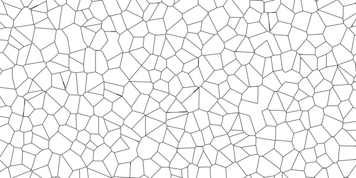 White abstract voronoi diagram retro tiles pattern broken glass  geometric shapes crystalize quartz seamless pattern vintage vector background.