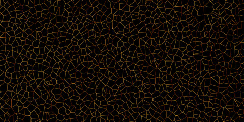 Black abstract voronoi diagram retro tiles pattern broken glass  geometric shapes crystalize quartz seamless pattern vintage vector background.