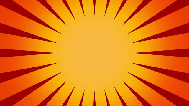 red moving sunburst pattern background with light effect