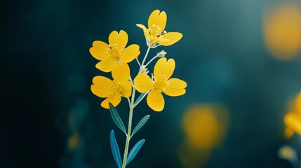 Fototapeta premium a hazy assembly of yellow blooms