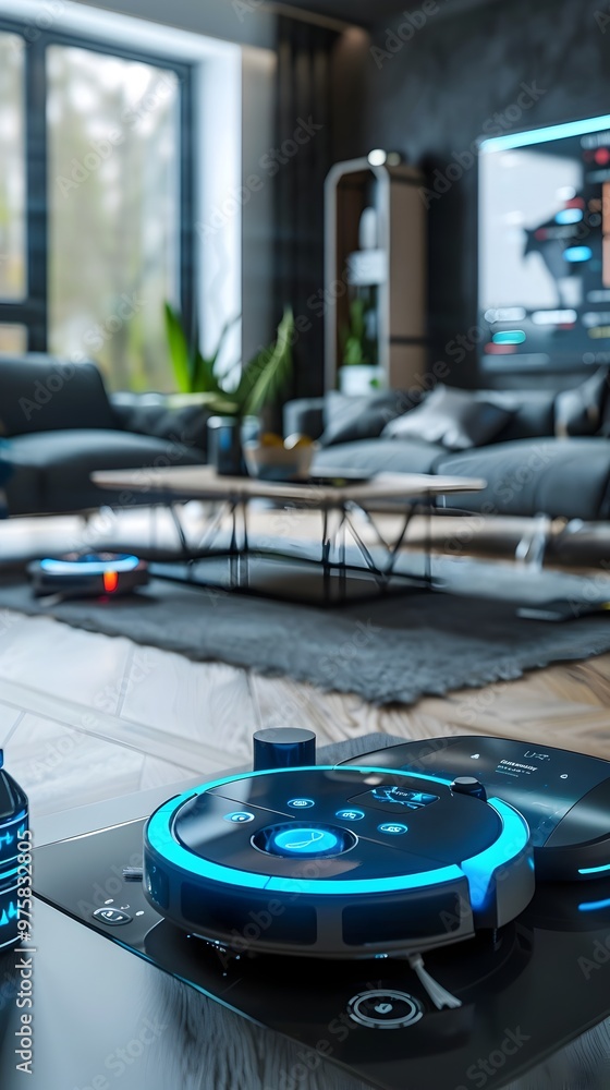 Poster automated smart home maintenance with connected cleaning robots and diagnostics