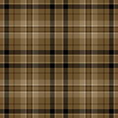 Plaid seamless pattern. Check fabric texture. Vector textile print.