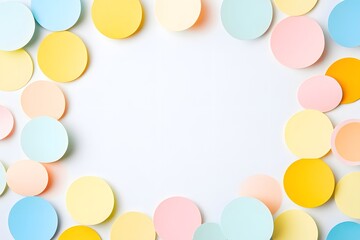 Pastel Circle Frame Background    Blank Template for Design and Mockup