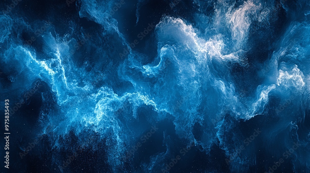 Poster minimalist and smooth blue texture as an abstract background, ideal for clean and simple graphic des