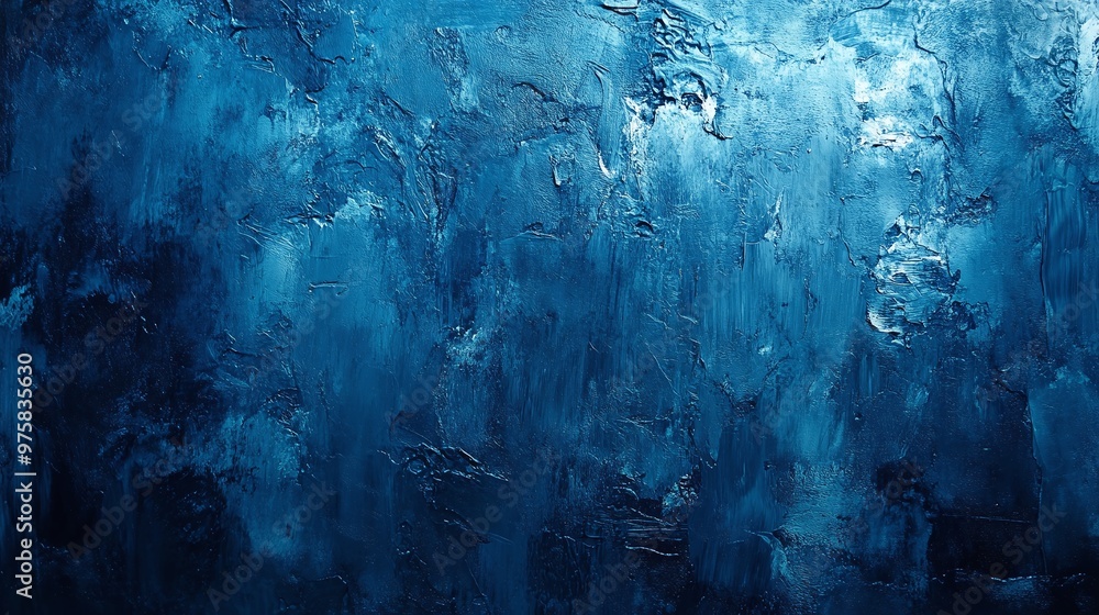 Poster tranquil blue gradient on an abstract background offering a soothing visual pattern for artistic and