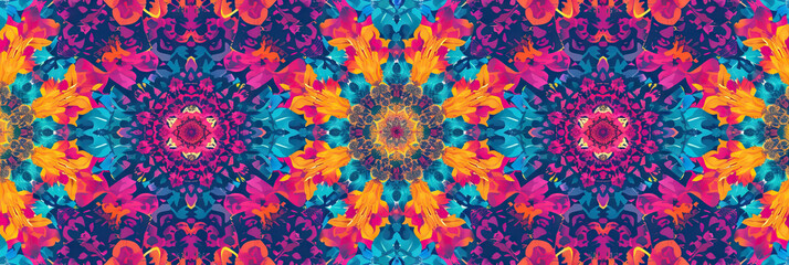 Abstract Pattern:An intricate, colorful pattern on a solid background, perfect for drawing attention to the focal point of the image.