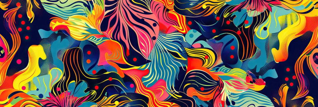 Abstract Pattern:An intricate, colorful pattern on a solid background, perfect for drawing attention to the focal point of the image.