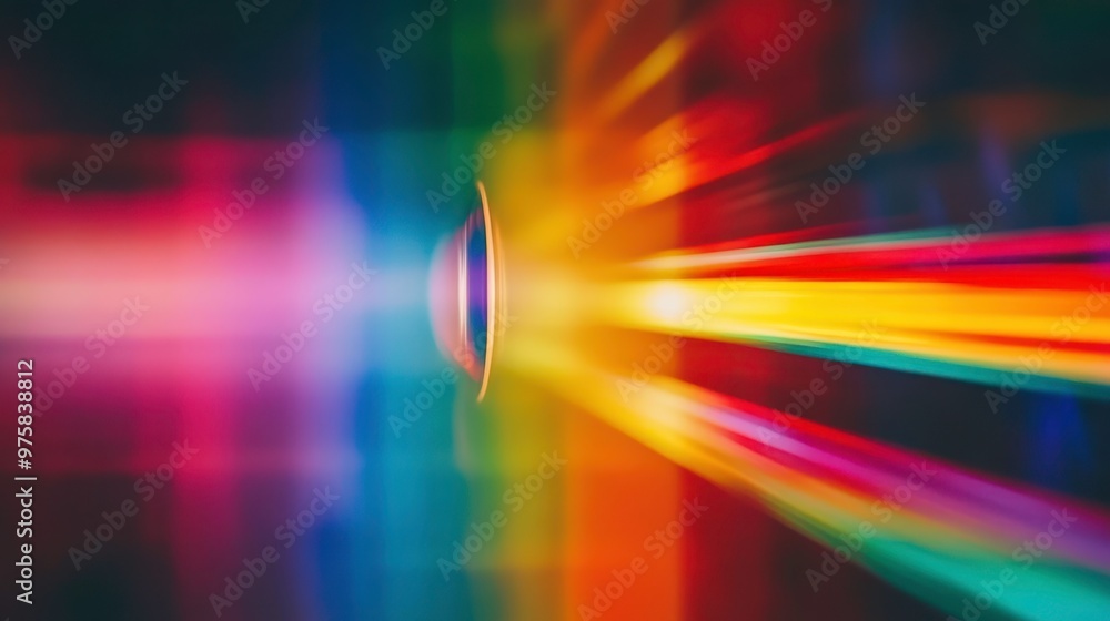 Poster Understanding the Diffraction of Light Through a Lens in Vibrant Colors
