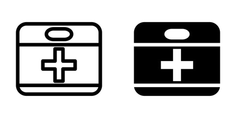 Obraz premium Illustration Vector graphic of aid first box icon template