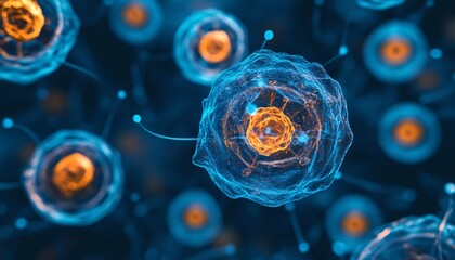 Microscopic View of Intricate Cell Structure Highlighting the Precision and Innovation of Nano Technology
