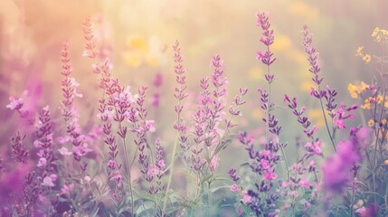 Yellow, pink, and purple blooms