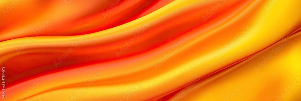 Poster vibrant waves of orange and yellow fabric create a warm and inviting atmosphere
