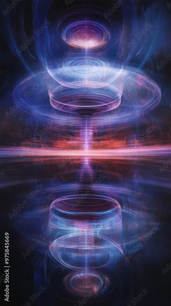Poster Exploring the Interference of Light in a Striking Visual Representation of Wave Patterns