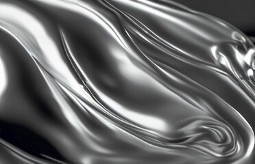 Molten shiny silver 