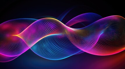 Obraz premium A colorful, swirling line of pixels that appears to be a wave
