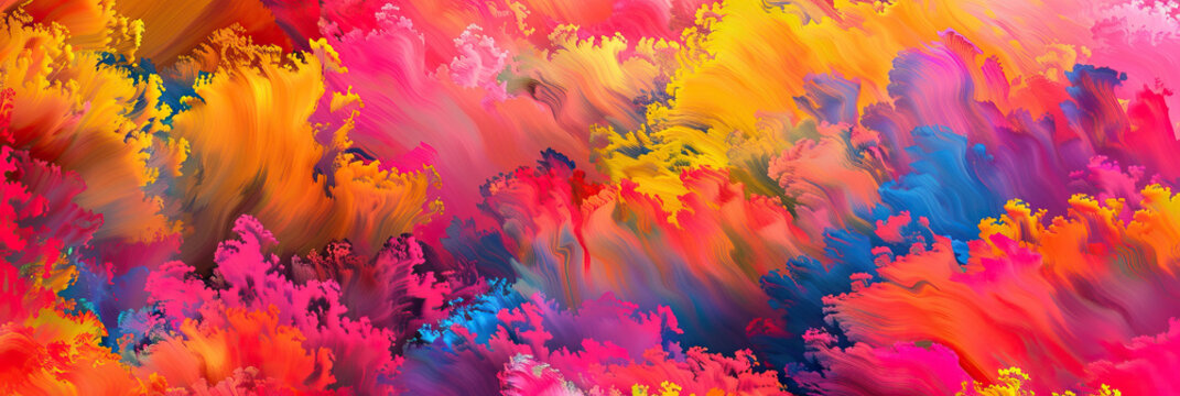 Vivid Vignette: A burst of vibrant colors forming an abstract pattern, ideal for creative industries such as advertising or publishing.