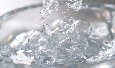 Tablet fizzing in water, bubbles ascending, close-up shot