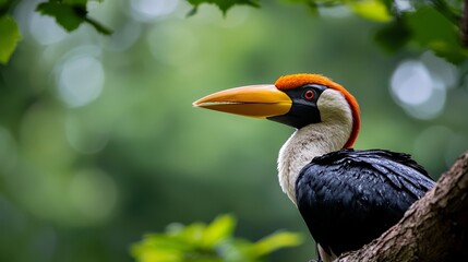 tree trunk with blurred leaves