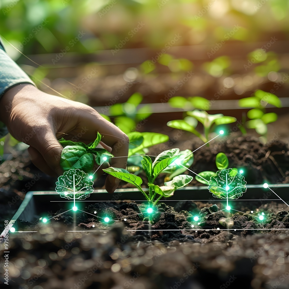 Poster ai powered farm management platform optimizing crop production through data analysis and insights