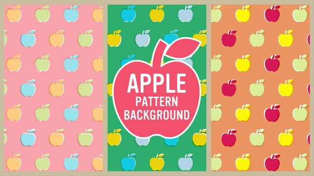 Apple pattern background set (6 seconds loop)
