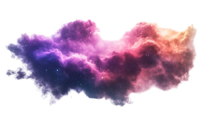 Fototapeta premium Png colorful cosmic clouds.