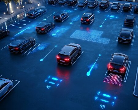 Autonomous Parking System with Projected Guidance.