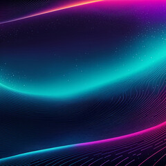 Vibrant Iridescent Waves with Cosmic Gradient