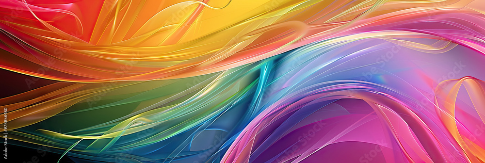 Aufkleber a striking, colorful abstract background with swirling lines and shapes, creating a modern and dynam