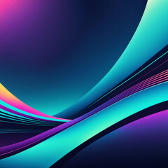 Dynamic Vivid Waveforms on Dark Background
